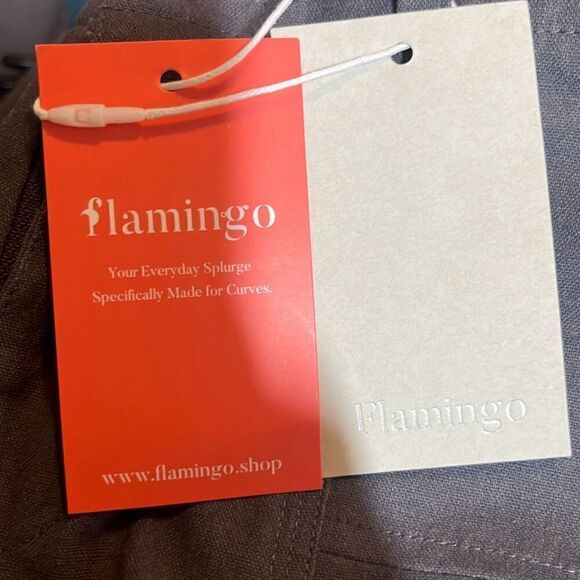 Flamingo Rugged Gray Nubby Straight Leg Pant Sz 4-6 Small New - Picture 6 of 7